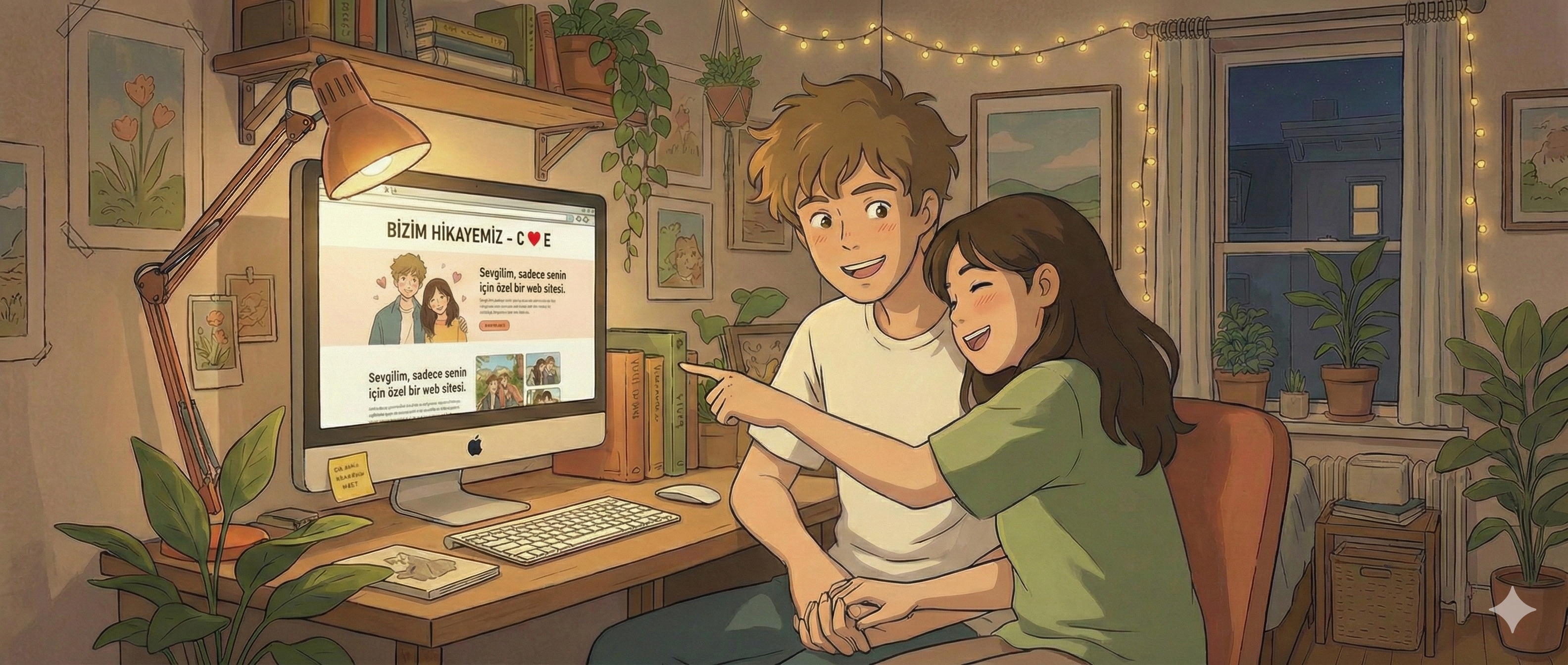 Romantik çift arka plan